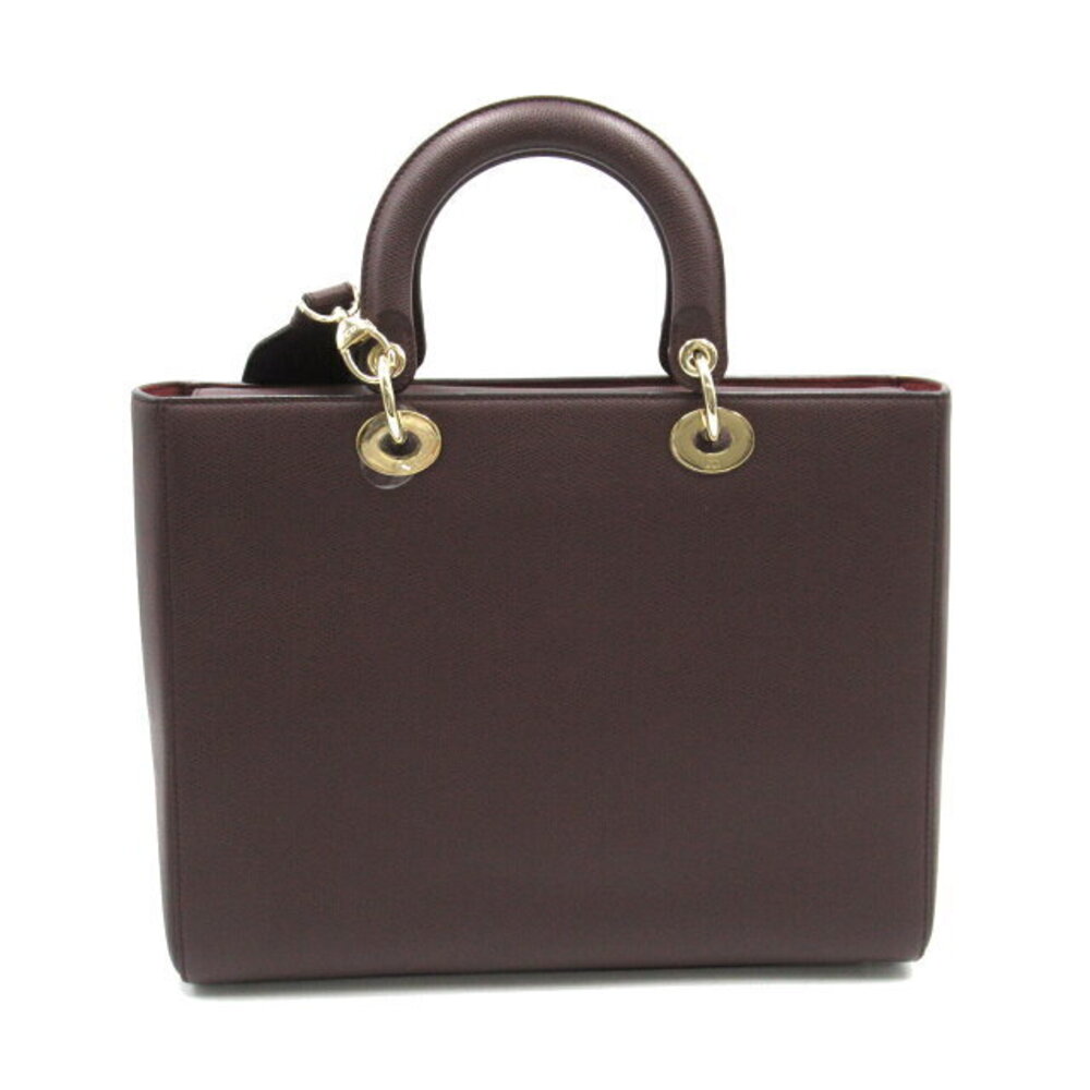 Dior Lady Dior Shoulder Bag Leather Bordeaux - Picture 2 of 10